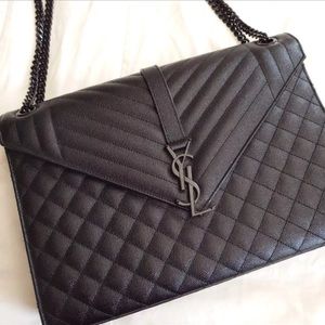 Black Large Envelope Shoulder Bag